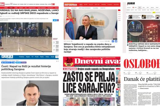 Razbuktavanje mržnje u medijima i na društvenim mrežama nakon nasilničkog ponašanja na Ilidži