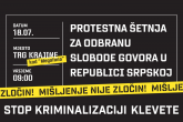 Organizatori pozivaju građane da se pridruže odbrani slobode govora