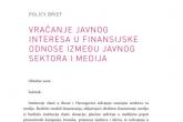 Vraćanje javnog interesa u finansijske odnose između javnog sektora i medija